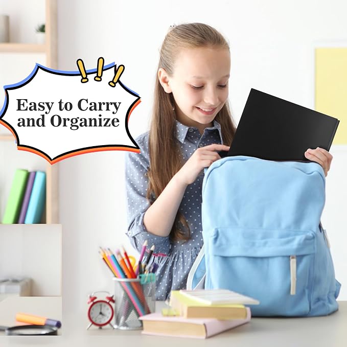60-Pack Plastic Folders with Pockets and Prongs,2-Pocket Folders with 3 Fasteners, Poly Folders Holds 8-1/2" x 11" Paper for School/Office/Home, Black - Image 4