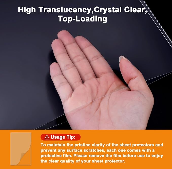 Ndsox 5 Pack 8.5" x 14" Rigid Print Protectors Clear Hard Plastic Page Sheet Protectors Top-Loading Rigid Menu Holders for Legal Size Paper, Documents, Photographs, Posters, Prints, Birth Certificates - Image 5