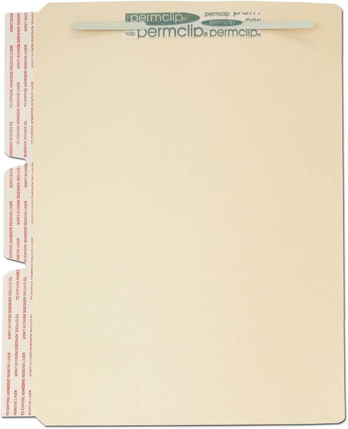 Medical Arts Press Match File Folder Dividers with Side Flap and Permclip Fasteners on Top of Both Sides (100/Box) by AMZfiling