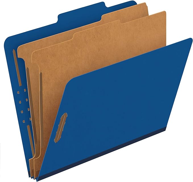 Pendaflex Recycled Classification File Folders, Letter Size, Dark Blue, 10/Box - Image 5