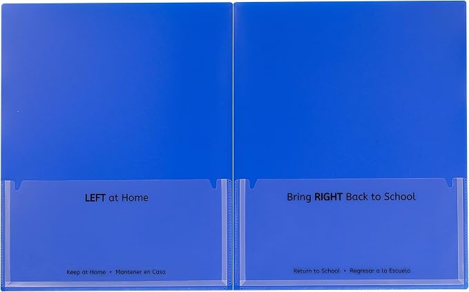 C-Line Classroom Connector School-to-Home Folders, Blue, 10 per Box (32505) (Pack of 10) by C-Line