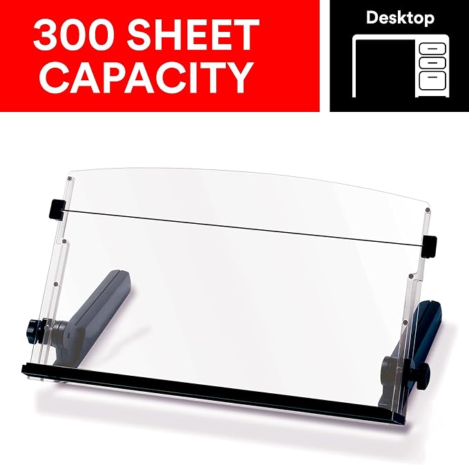 3M Adjustable in-Line Document Holder, Black, DH640, 1 Pack/Case | With Elastic Line Guide - Image 9