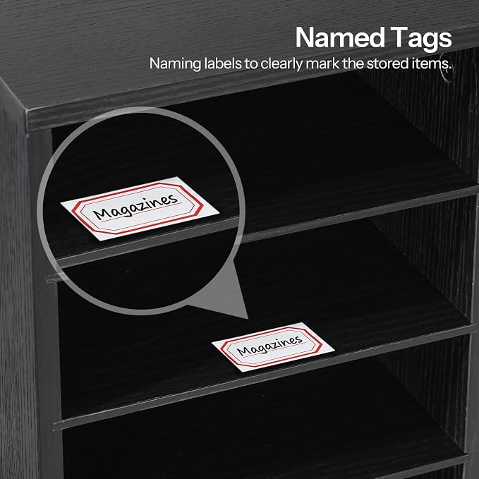 HOOBRO Wooden Literature Organizer, 36-Slot Mail Sorters, Removable Classroom Mailbox, Student Mailboxes for Classroom, Paper Storage Organizer, for Home, Office, Black BK36WF01 - Image 7