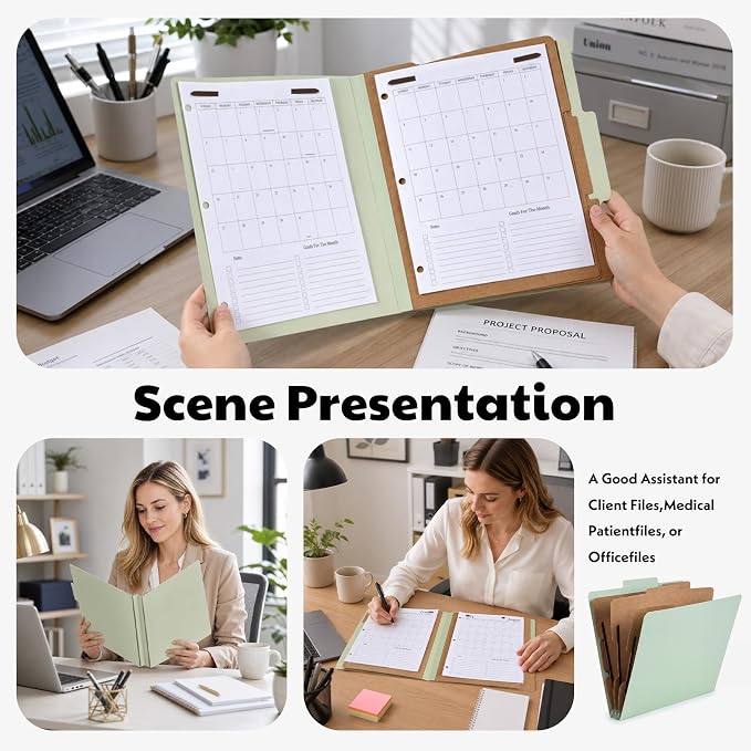 24pcs Multi-Color Classification Folders with 3 Dividers – 6 Each Color, Expandable 3.5" Gusset, Letter Size 8.5x11, Secure 2-Prong Fasteners, Office, School, Library, Home Organization - Image 7