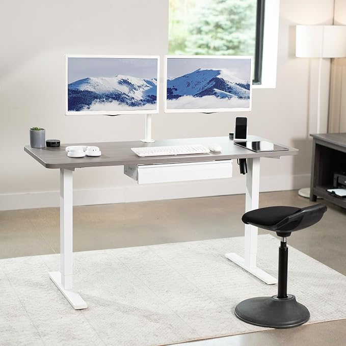 VIVO White 22 x 9 inch Under Desk Slide Out Drawer, DESK-AC03A-22W | No Shell, Sturdy Steel Design, Under Desk Storage, Workstation Organizer for Home Office, Holds 11 lbs - Image 2