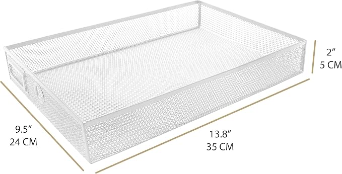 Exerz Paper Sorter 3 Drawer Wire Mesh A4 / Desk Multifunctional Desk Organiser/Multi-Layer Letter Tray - for Documents, Magazines, Notebooks and Letter (White) | Desk Organiser Pull Out Trays Keep Files Letters Magazines Folders Notebooks Neatly Separa... - Image 3