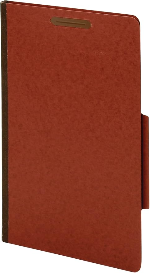Globe-Weis Classification Folders, Legal Size, 2 Dividers, 6 Embedded Fasteners, Red, 10 Folders per Pack (29075) - Image 2