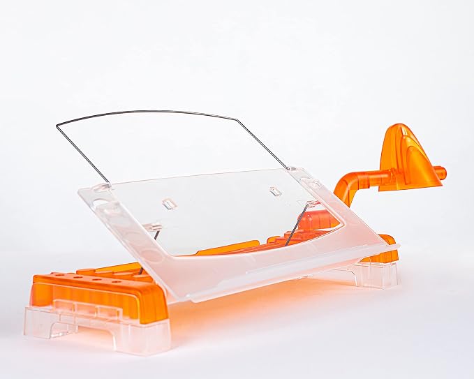 MemoScape Adjustable in-Line Document Holder for Typing | Reduces Neck Strain, Improves Focus, Boosts Desk Organization, and Workflow | Paper Holder Stand for Desk and Home Office - Orange (VUR 4060) by VuRyte