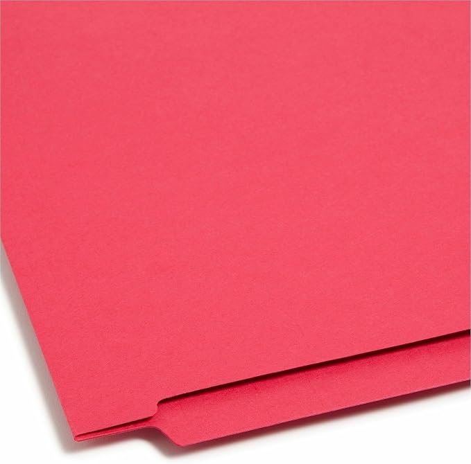Smead End Tab Fastener File Folder, Shelf-Master® Reinforced Straight-Cut Tab, 2 Fasteners, Letter Size, Red, 50 per Box (25740) - Image 7