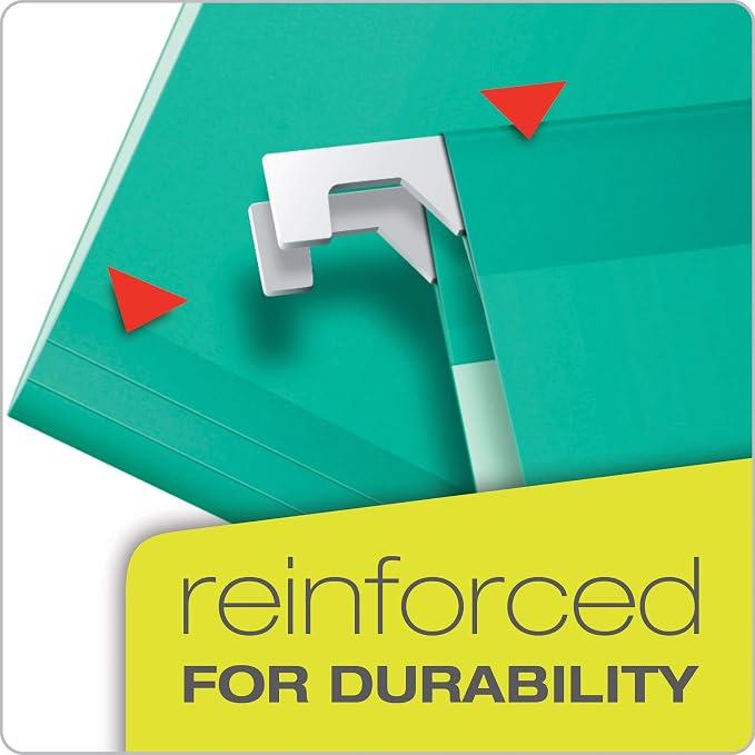 Pendaflex Hanging File Folders, Legal Size, Aqua (PFX415315AQU) (Pack of 2) - Image 2