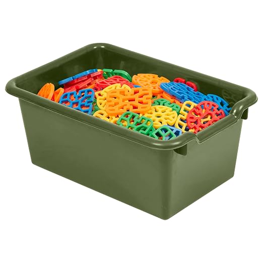 ECR4Kids Scoop Front Storage Bin, Multipurpose Organization, Earthtone, 5-Piece - Image 11