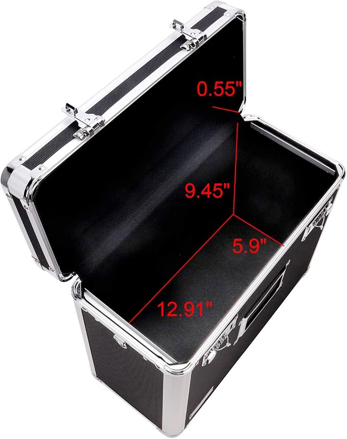 Vaultz File Organizer Storage Box, Letter Size, 14 x 7 x 12.19 In, Black | Locking storage tote with dual combination locks, keeps office documents secure and organized for filing needs - Image 3