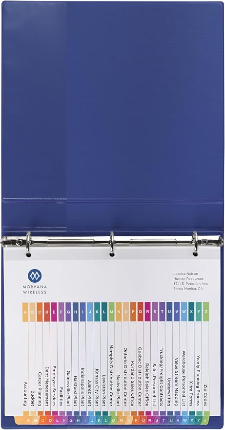 Avery A-Z Dividers for 3 Ring Binders, 26 Tabs per Set, Customizable Table of Contents, Multicolor Tabs, Great for Organizing Reports, Projects, and More (44225), 3 Sets (Pack of 4) - Image 8