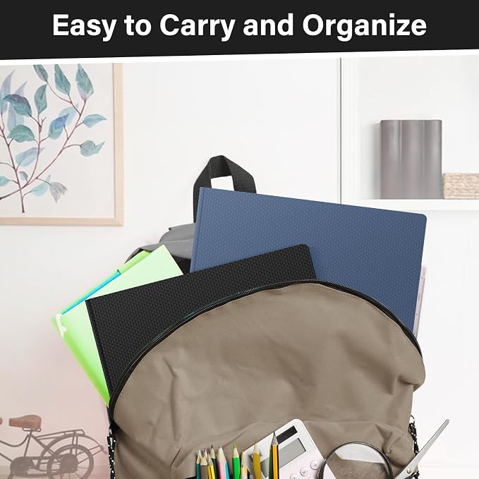 12-Pack Plastic Folders with Pockets and Prongs,2-Pocket Folders with 3 Fasteners, Poly Folders Holds 8-1/2" x 11" Paper for School/Office/Home - Image 5
