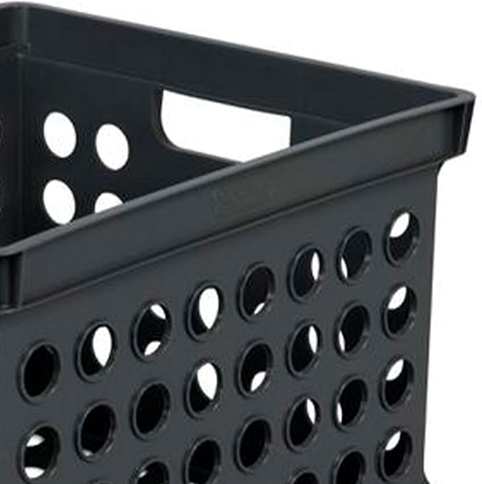 Sterilite Storage Crate Bin File Organizer for Home & Office, Black, 6-Pack | Heavy-Duty and Stackable Plastic Boxes and Containers for Desk, Cabinet, Dorm, Garage, or Utility Organization - Image 9