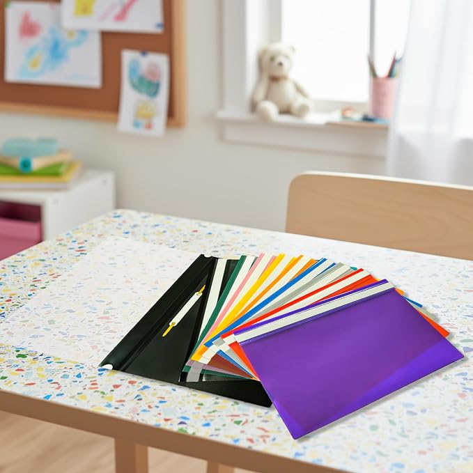 Pack of 120 Assorted Colour A4 Project Folders by Janrax - Image 5