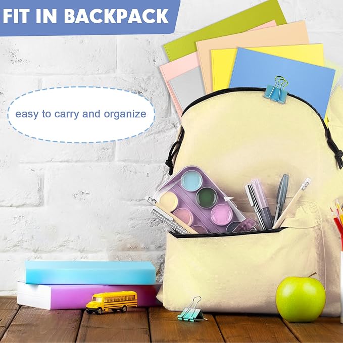 Two Pocket Folders, RAZCC 100 Pack Two Pocket Folders with Prongs, 3 Prong Folders Fit Letter Size Paper, Pocket Paper File Folders for School Office Home Business, Assorted 10 Colors - Image 5