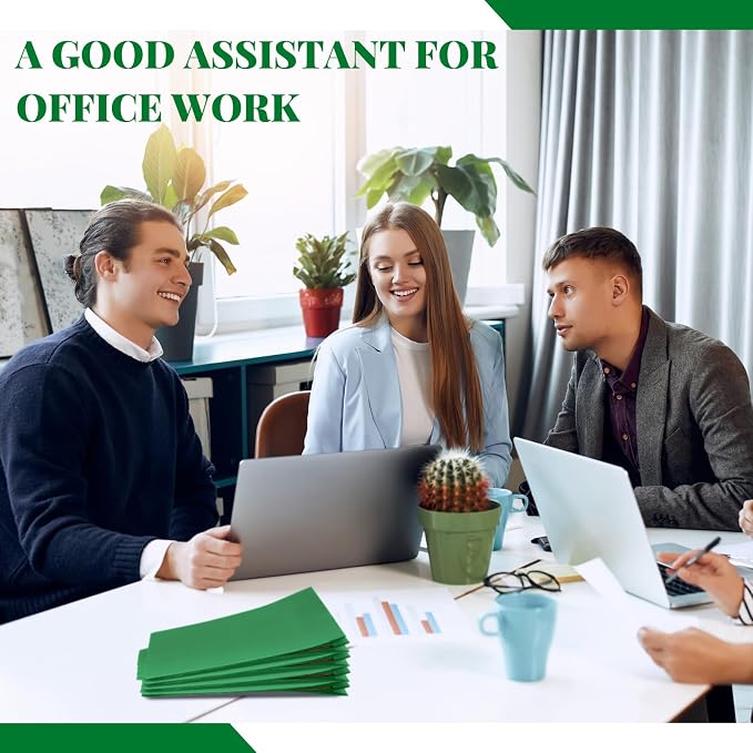 48 Pcs Skyygemm Classification Folder Letter Size, 1 Divider,Dark Green | Back to School Supplies, File Organizer with Fastener, Expanding File Organizer Bulk for Office Employee, Staff, Teacher - Image 7