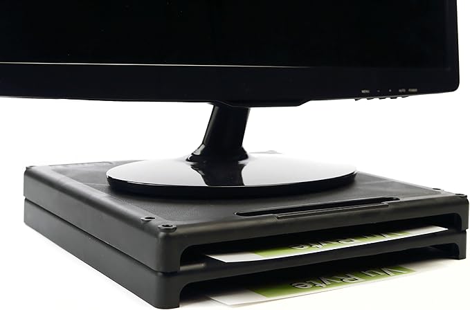 Vu Ryte Stackable 1 Inch Computer Monitor Riser Stand, VuRyser 1, Black, VUR 2455 (48-Pack) - Image 5