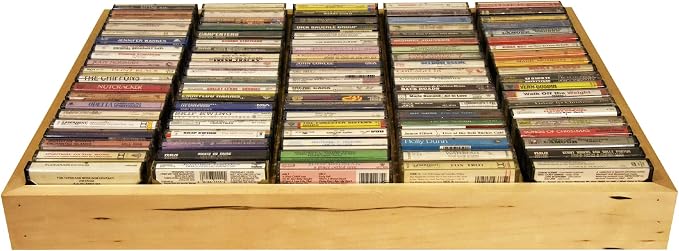 Kingdom LW100 5 x 20 Unfinished Wood Cassette Rack, 100 Capacity - Image 7
