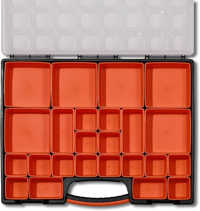 EMENTOL 3PCS Multi-Purpose Portable Organizer Box Set with 72-Removable Compartments, 3 Pieces Professional Boxes with Dimension 16.2"L*13"W*2.3"H - Image 2