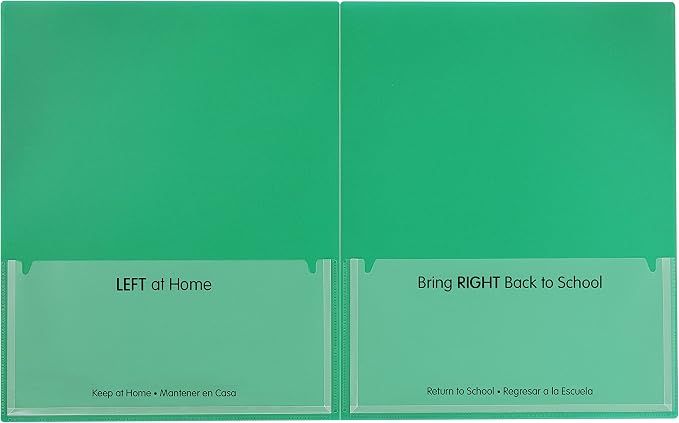 C-Line Classroom Connector School-to-Home Folders, Green, 25 per Box (32003) (Pack of 6) - Image 2