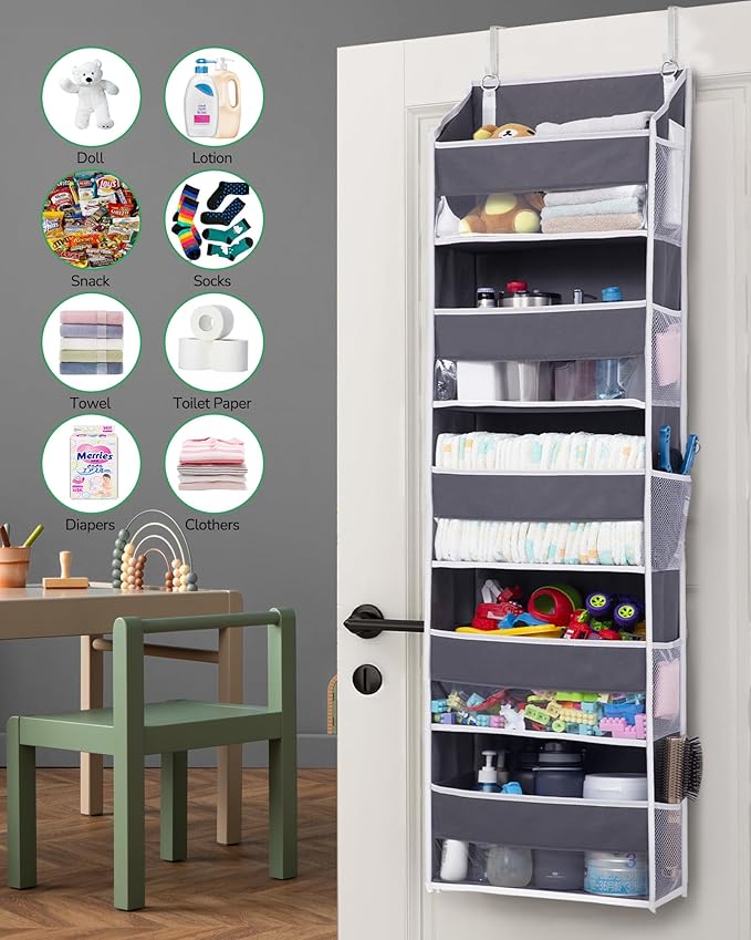 ULG 2 Pack 5-tier Over the Door Organizer Dark Gray - Image 6