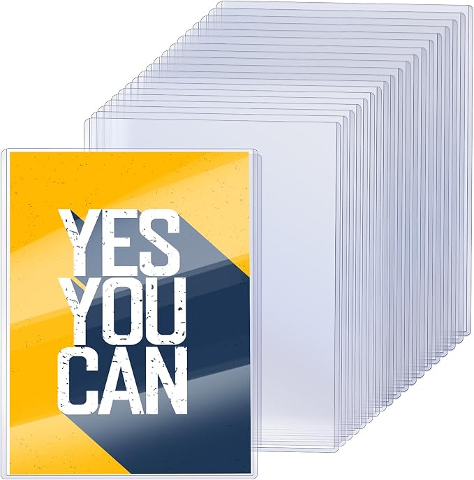 Ireer 20 Pcs 12 x 18'' Clear Semi-Rigid Plastic Sheet Hard Print Protectors Heavy Duty Magazine Cover Poster Sleeves Hard Plastic Document Holder Paper Page Protector for Lithographs Photo Poste by Ireer