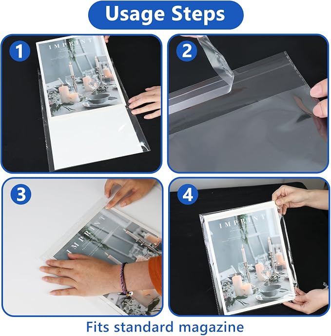500 Pcs Clear Magazine & Comic Book Protector Sleeves Only - Heavy-Duty Bulk Supply for Resellers, Shops & Serious Archiving (23x30cm) - Image 6