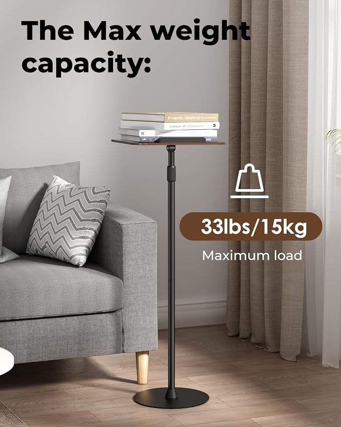 Adjustable Floor Book Stand & Book Holder for Reading, Laptop, and Tablet | Height Adjustable Standing Book Stand with Stable Base, Extendable Page Clips for Home, Office, Classroom - Image 6