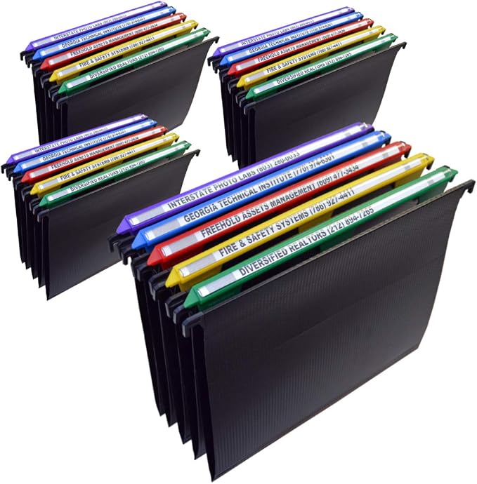Ultimate Office MagniFile V-Bottom Hanging File Folders, Set of 20 Assorted | 11" Magnified Lens DOUBLES The Size of File Titles to FIND FILES FAST and Allows for Longer File Descriptions. Letter Size by UltimateOffice
