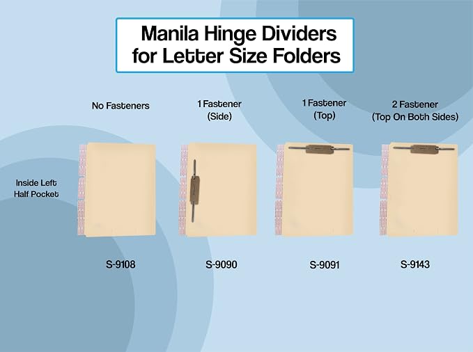 Self Adhesive Dividers for File Folders, Doctor Stuff, Side Hinge Divider, No Fasteners, 11 pt Manila Stock, Box of 100 - Image 4