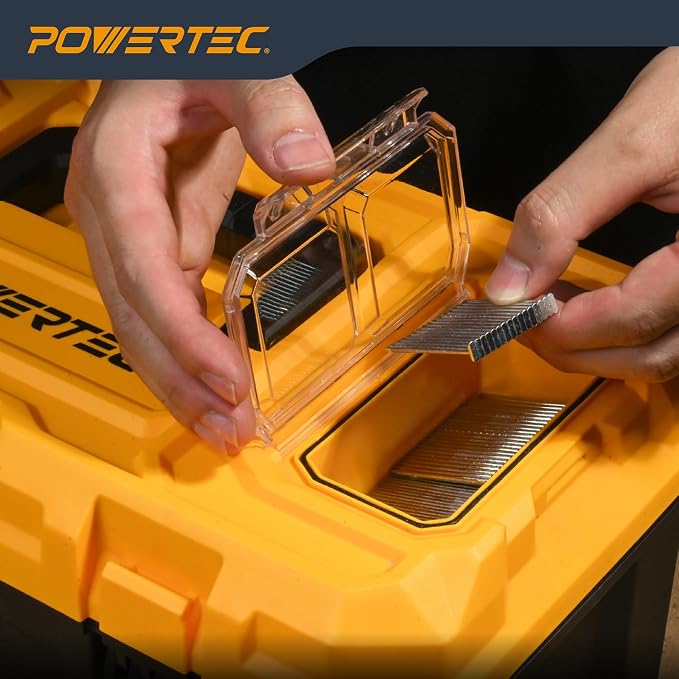 POWERTEC 16-Inch Tool Box with Trays - Lockable, Metal Latch, Organizer, Portable Storage for Tools, Small or Mid-Sized Parts (72119) - Image 7