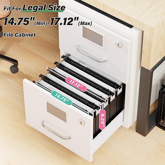 Ansook 24 Pack Plastic Legal Hanging File Folders,1” & 2" Expanding Accordian Pocket,Heavy Duty for Filing Cabinet,Insertable Tabs,Black Legal Size Hanging Folders,Hard and Durable Hang Folders,Black - Image 4