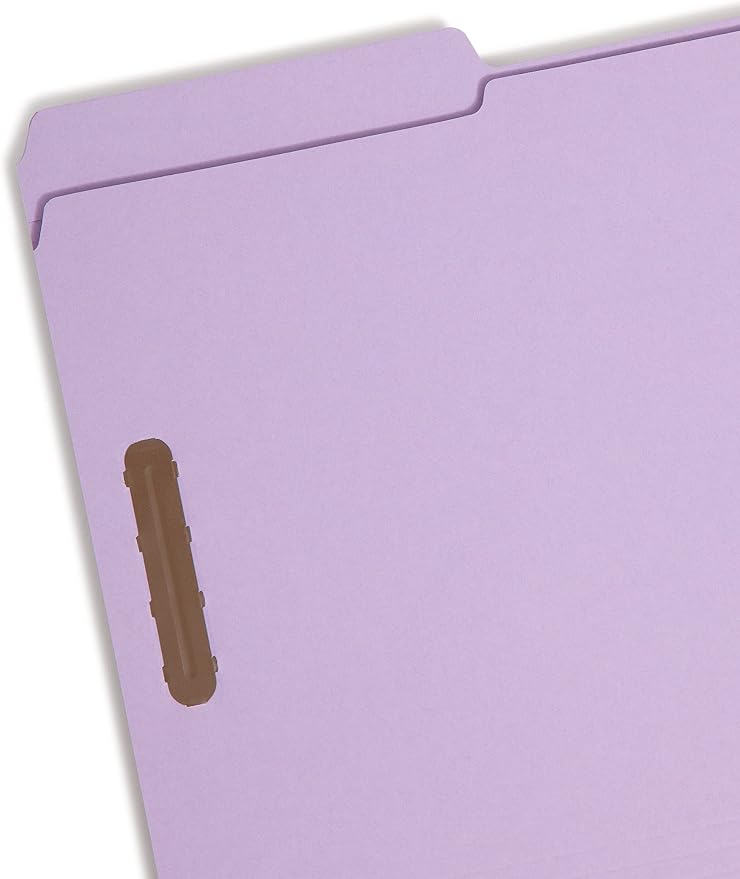 Smead Fastener File Folder, 2 Fasteners, Reinforced 1/3-Cut Tab, Legal Size, Lavender, 50 per Box (17440) (Pack of 1) - Image 3