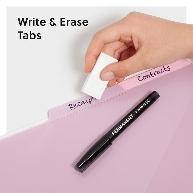 Smead Poly Project Organizer, 6 Tabs, 12 Pockets, Letter Size, Pastel (89208) (Pack of 1) - Image 6