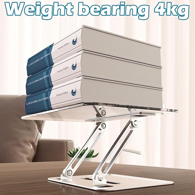 Acrylic Adjustable Book Stand, Reading Stand with Lift Design, High-Density Alloy Desktop Document Holder for Document Recipe, Cookbook, Music Book (Silver) - Image 4