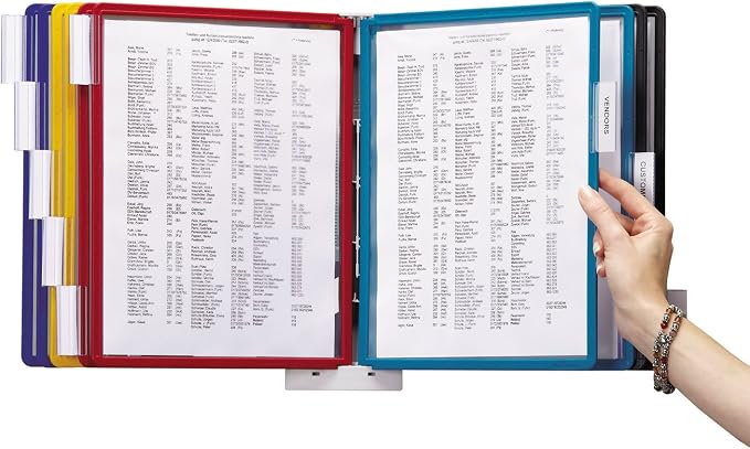 Durable Wall Mounted Reference System, 10 Double-Sided Panels, Letter-Size, Assorted Colors, SHERPA Design (554100) - Image 2
