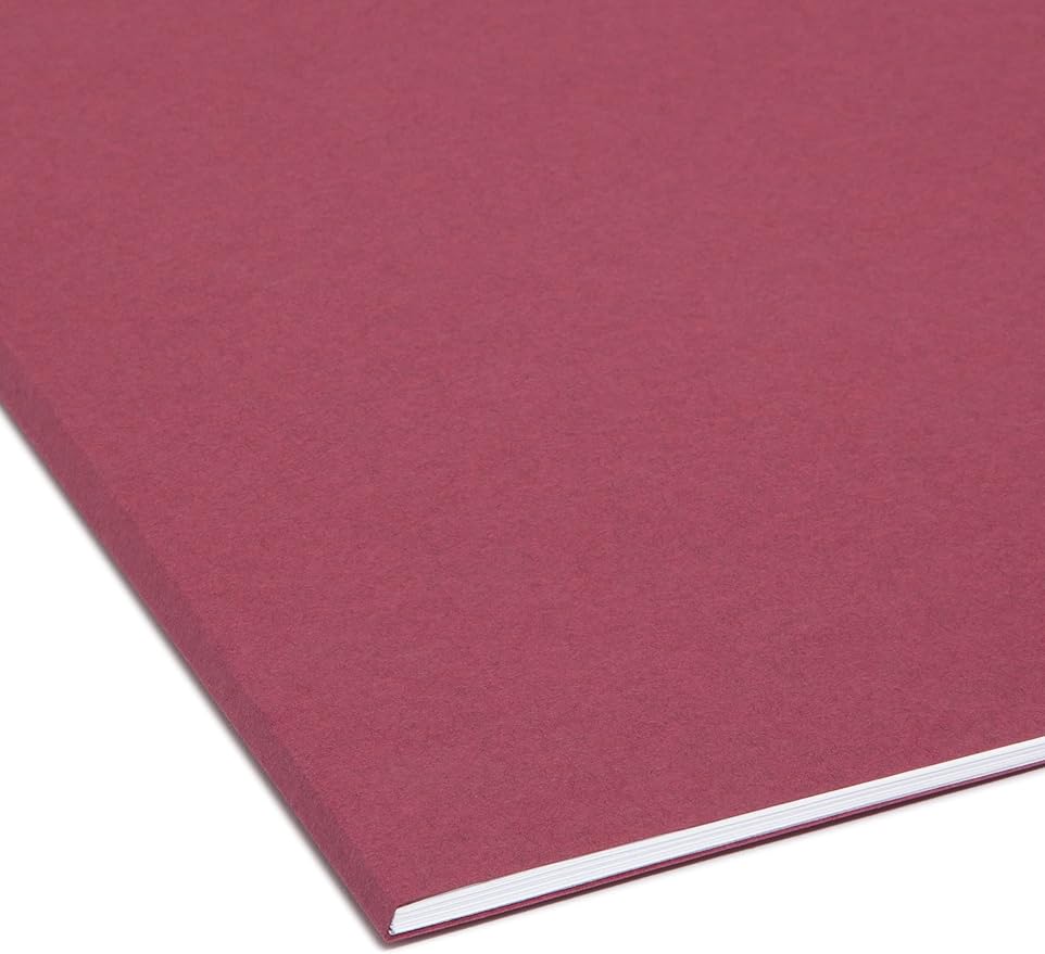 Smead Interior File Folder, 1/3-Cut Tab, Letter Size, Maroon, 100 per Box, Expandable File Folders for Filing Cabinet - Image 5