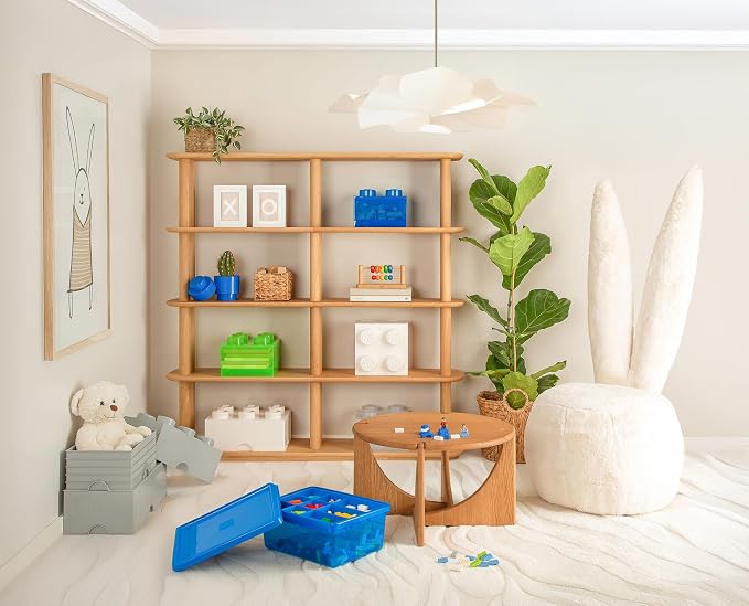 LEGO Storage Brick 8 12.1 L Storage Box with Lid Blue | Large 8-Stud Desk Organizer and Nursery Bin, Durable Classroom Container Compatible with Room Copenhagen Brick Drawers - Image 5