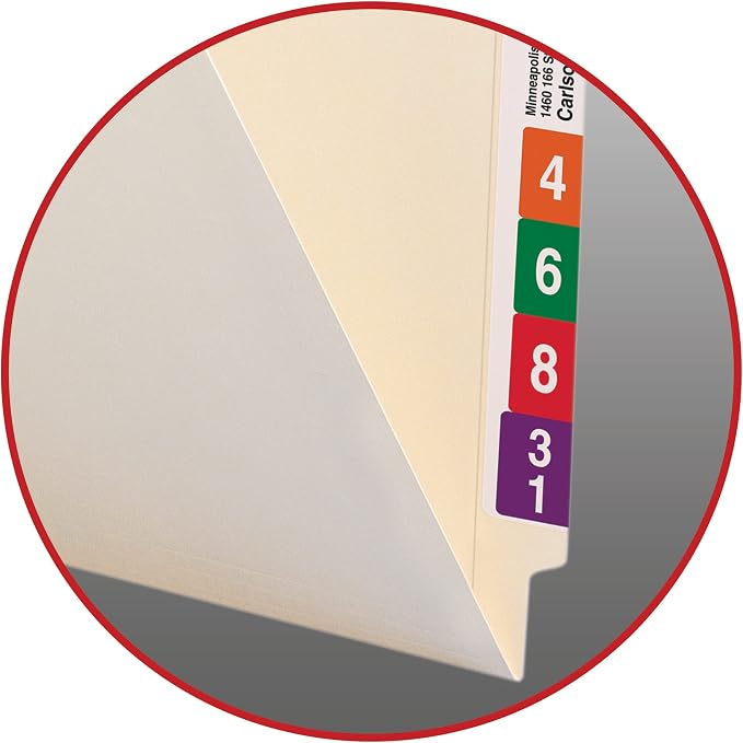 Smead End Tab File Pocket, Shelf-Master® Reinforced Straight-Cut Tab, 1 Pocket, Letter Size, Manila, 50 per Box (24115) - Image 4