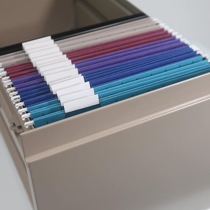 Smead Hanging File Folder, 1/5-Cut Adjustable Tab, Letter Size, Assorted Colors, 25 per Box (64056) - Image 5