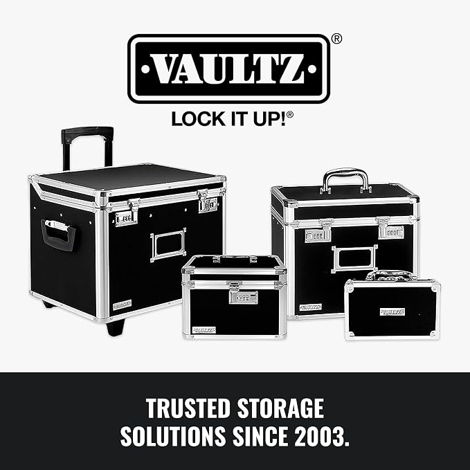 Vaultz File Organizer Storage Box, Letter Size, 14 x 7 x 12.19 In, Black | Locking storage tote with dual combination locks, keeps office documents secure and organized for filing needs - Image 10