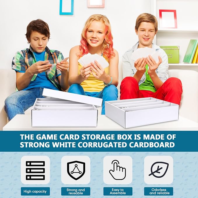 Seajan 16 Pcs 3200 Count Trading Card Storage Box Moisture Sports Card Boxes Bulk for Gaming Cardboard Sorting Collecting - Image 3