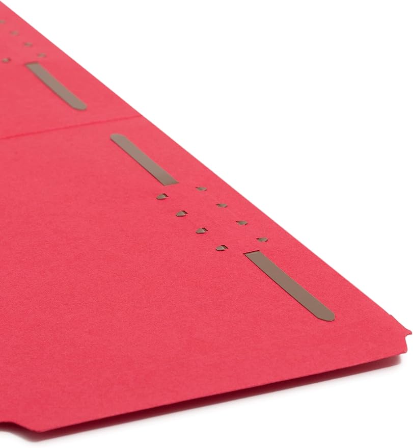Smead Fastener File Folder, 2 Fasteners, Reinforced 1/3-Cut Tab, Legal Size, Red, 50 per Box (17740) (Pack of 1) - Image 7
