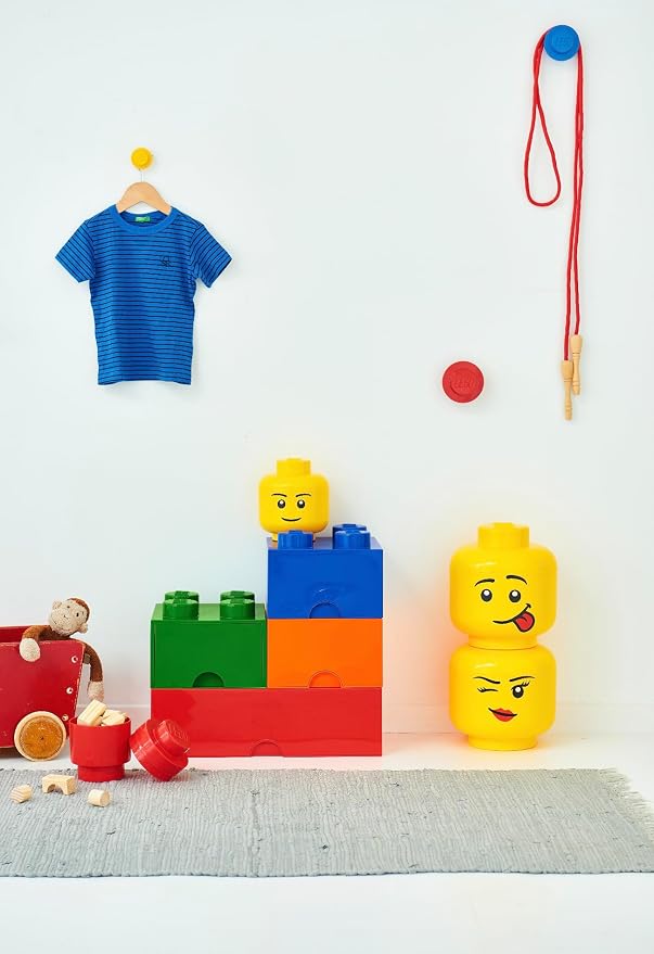 LEGO Storage Brick 8 12.1 L Storage Box with Lid Orange | LEGO Brick Storage Box Stackable Organizer Toy, Desk & Shelf Storage 12.1 L Capacity Brick Size 8 - Image 5