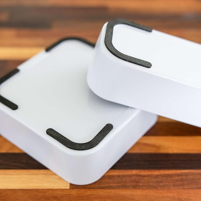 Three by Three Seattle Metal Stacking Bins Drawer Organizer, 6-Pc (Sky) | Food-safe stackable metal bins; customize your drawer layout; great for kitchen, bathroom, vanity & office drawers - Image 6