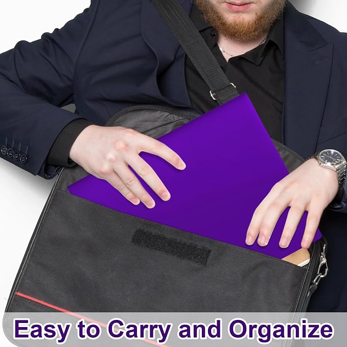 60-Pack Plastic Folders with Pockets,2-Pocket Poly Folders Holds 8-1/2" x 11" Paper for School/Office/Home, Purple - Image 6