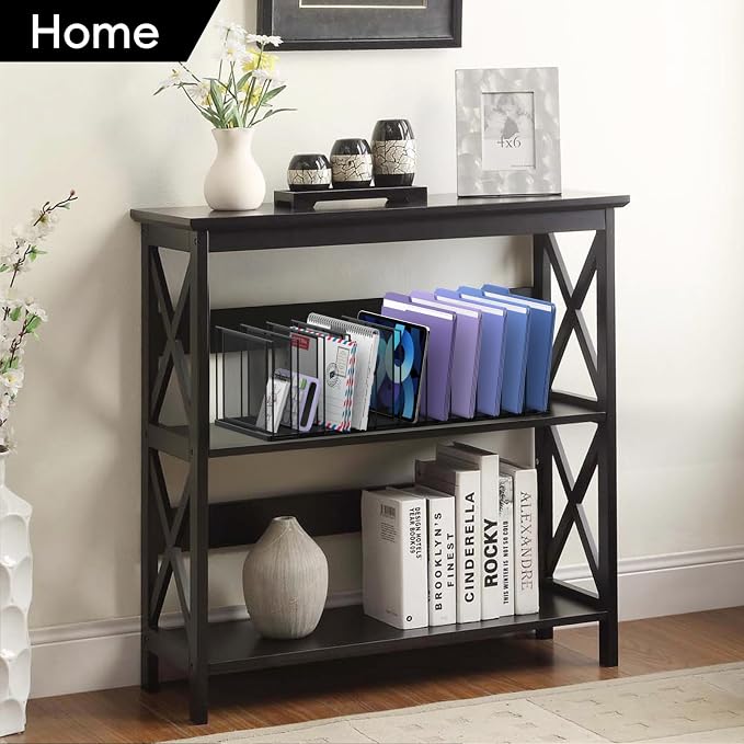 File Organizer for Desk, 11-Section Vertical File Sorter, Paper Holder Organizer Standing Metal File Folder for Office Home Classroom, Black - Image 6