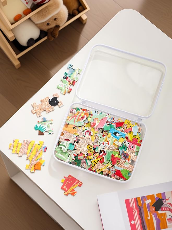 CoiiJoii 3PCS A4-Size Clear Hard Shell Zippered Case, Diaper Bag Organizing Pouches, Waterproof Cosmetic Bag, Kid's Toy Storage Organizer Bins, Pencil Case. - Image 2
